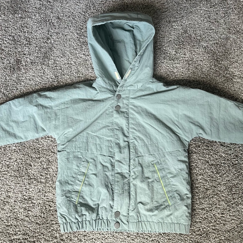 ZARA Light Green 12-18months Polyester Spring / Fall Kids Jacket